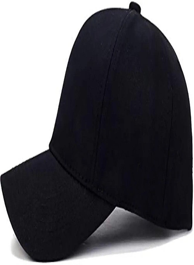 NESVIB Unisex Cotton Cap (BaseballCapPlain_Black_Free Size) - Image 3