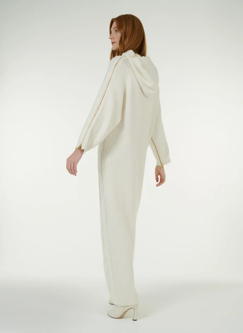 ليم قفطان موصول بقبعة