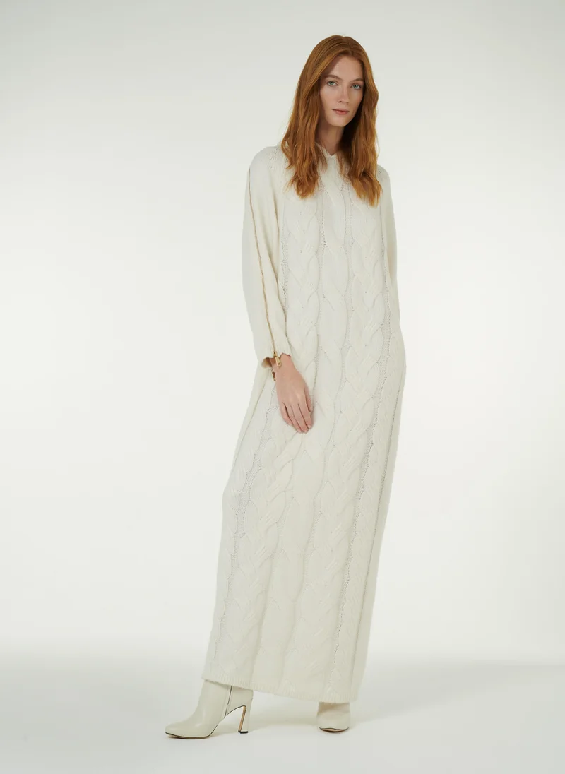 Hooded Knit Kaftan