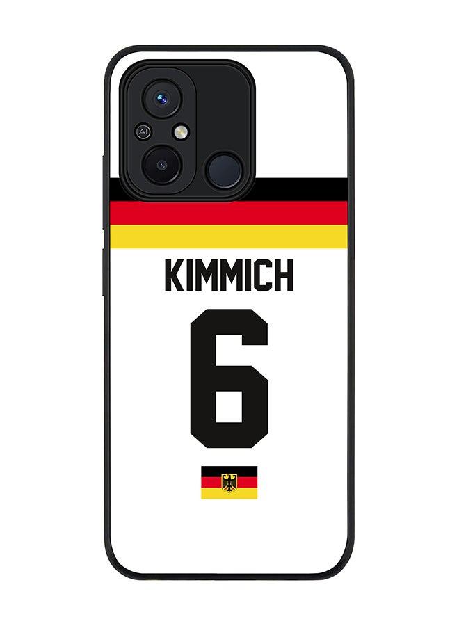 Stylizedd Rugged Black edge case for Xiaomi Redmi 12C 4G, Slim fit Soft Case Flexible Rubber Edges Anti Drop TPU Gel Thin Cover -  Football Team - Germany, Player Name - Kimmich - Image 1