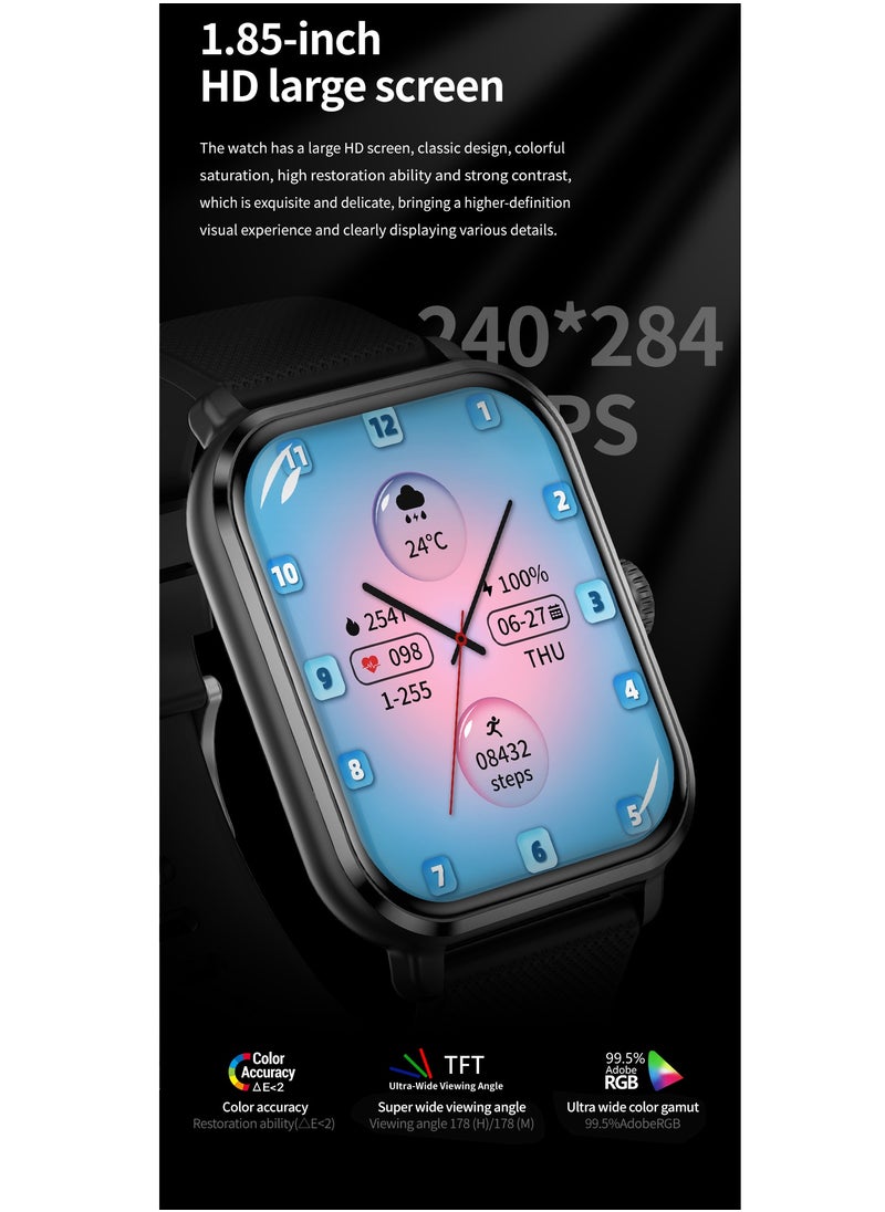 GULFLINK IP68 Waterproof 2024 M12 Health Monitoring GPS Smart Watch Multi-Locomotion Mode Multilingual Pedometer Smart Watch- Black  - Image 2
