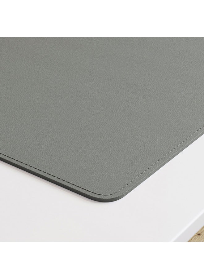 Mouse Pad Oversized Computer Desk Mat Office Desktop Keyboard Leather Advanced Sense Desk Mat Tablecloth-Color:45*90cm-Pattern:Midnight Gray + Stitching
