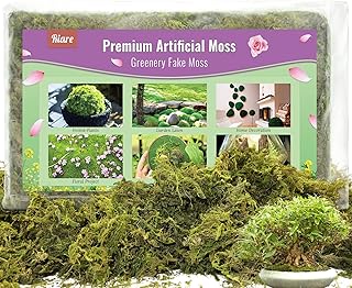 Riare Riare 21OZ Artificial Fake Moss for Fake Plants Indoor- Premium Faux Moss for Potted Plants Indoor, Faux Green Moss for  - Image 1