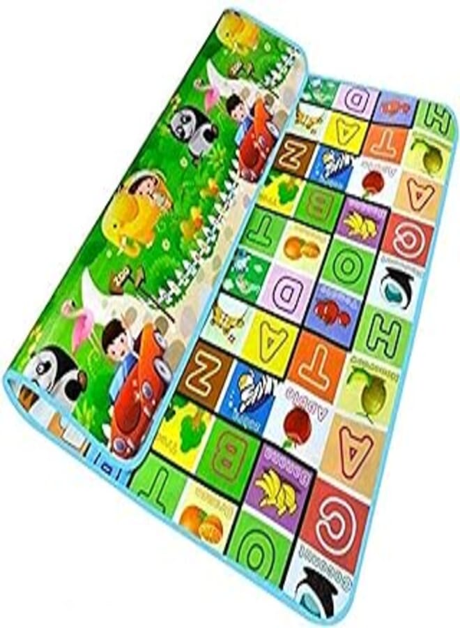 Double Sided Educational Letters Printed Baby Crawling Play Mat (180cm x 200cm x 0.5cm)