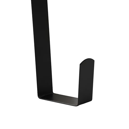 Aeranto Wreath Hanger for Front Door, Slim Over The Door Hook, Easy to Use and Reusable Holiday Wreath Holder for Christmas, Thanksgiving, Halloween and Daily Décor(15" Black, 1) - Image 2