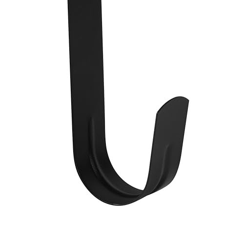 Aeranto Wreath Hanger for Front Door, Slim Over The Door Hook, Easy to Use and Reusable Holiday Wreath Holder for Christmas, Thanksgiving, Halloween and Daily Décor(15" Black, 1) - Image 3