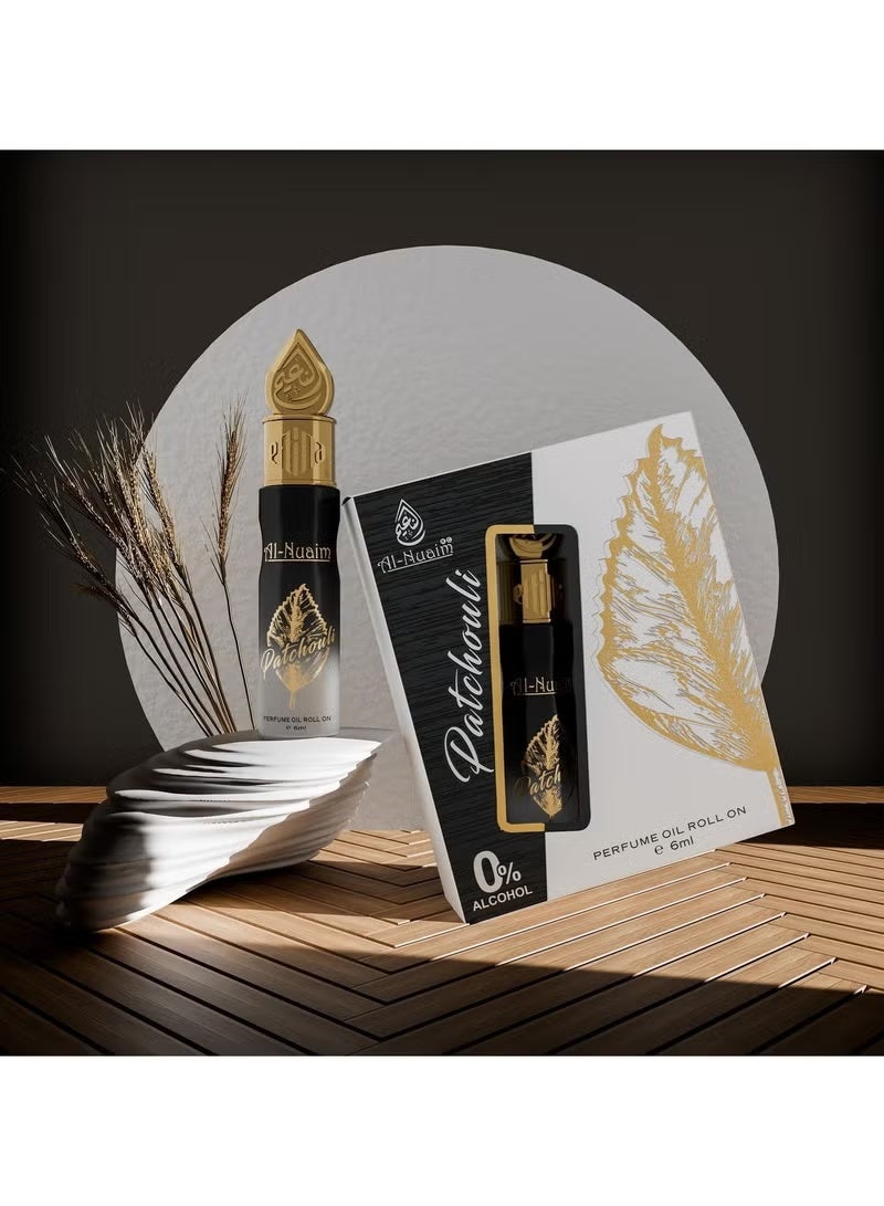 أل نواعم عطر الباتشولي من النعيم، رول أون 6 مل | زيت عطري مركز للجنسين، خالٍ من الكحول | عطر يدوم طويلاً، منعش، ترابي، وخشبِي للرجال والنساء | حجم مناسب للجيب - Image 3