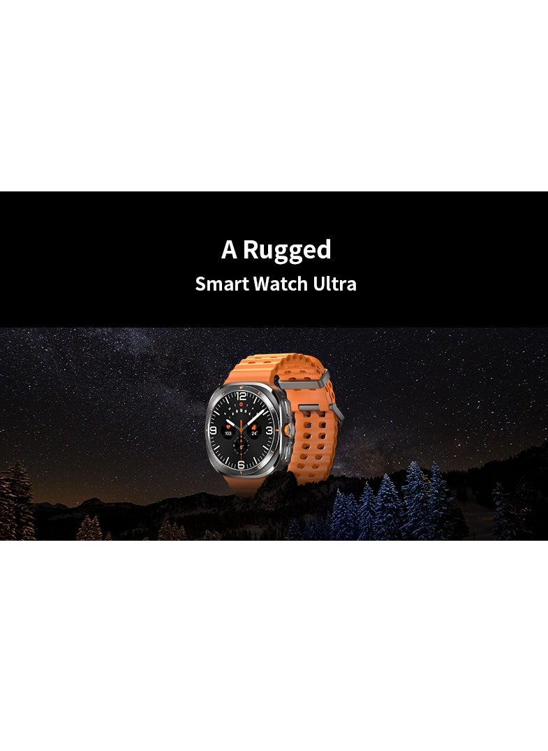 Generic - For Samsung Galaxy Watch 7 Ultra GPS NFC Compass Smart Watch Outdoor Sport Man AMOLED 466*466 Galaxy Watch 6 Upgraded Smartwatch(Orange) - Image 1
