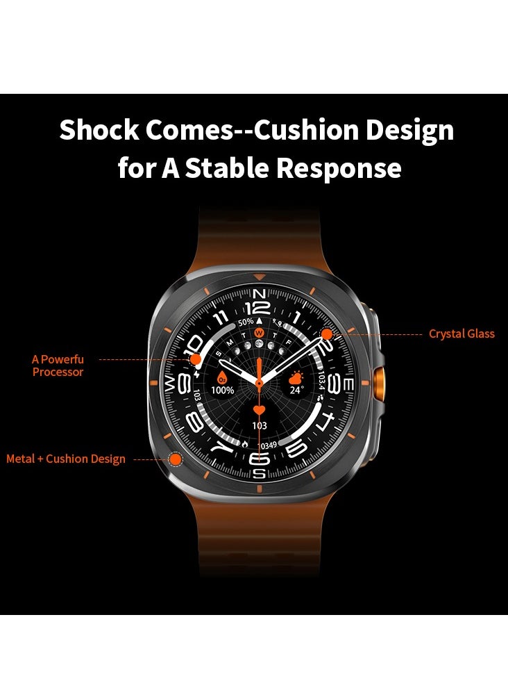 Generic - For Samsung Galaxy Watch 7 Ultra GPS NFC Compass Smart Watch Outdoor Sport Man AMOLED 466*466 Galaxy Watch 6 Upgraded Smartwatch(Orange) - Image 1