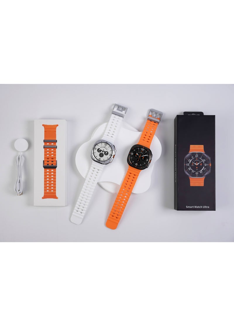 Generic - For Samsung Galaxy Watch 7 Ultra GPS NFC Compass Smart Watch Outdoor Sport Man AMOLED 466*466 Galaxy Watch 6 Upgraded Smartwatch(Orange) - Image 1