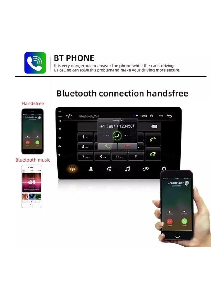 ستيريو سيارة أندرويد لشركة هيونداي سانتا في 2006 2007 2008 2009 2010 2011 2012 2 جيجابايت رام 32 جيجابايت روم 9 بوصة يدعم أبل كاربلاي، ميرورلينك واي فاي بي تي، شاشة لمس IPS مع كاميرا AHD متضمنة - Image 3