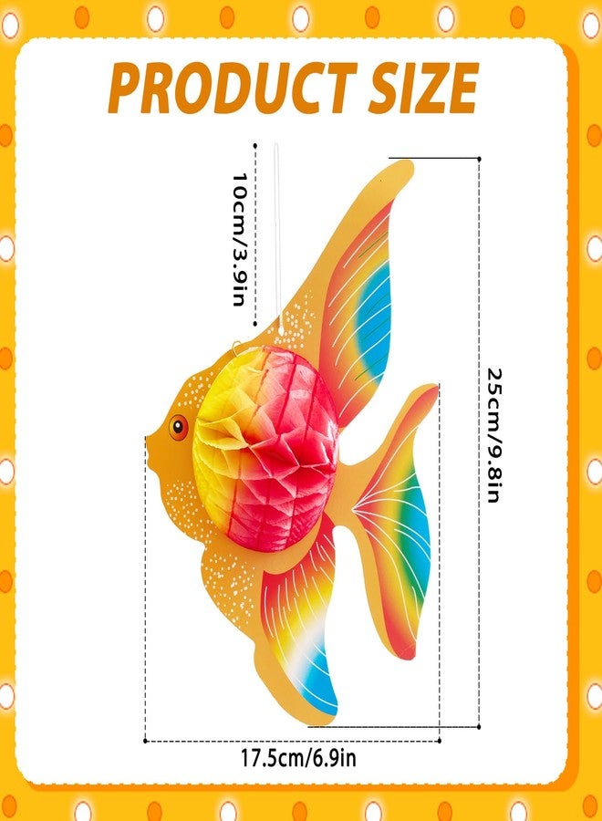 Hftjtsa 12PCS Tropical Fish Party Decorations Supplies Under The Sea Party Decorations Tropical Fish Honeycomb Hanging Centerpiece Mermaid Creatures Decor for Beach Luau Hawaiian Baby Shower Birthday Party - Image 3
