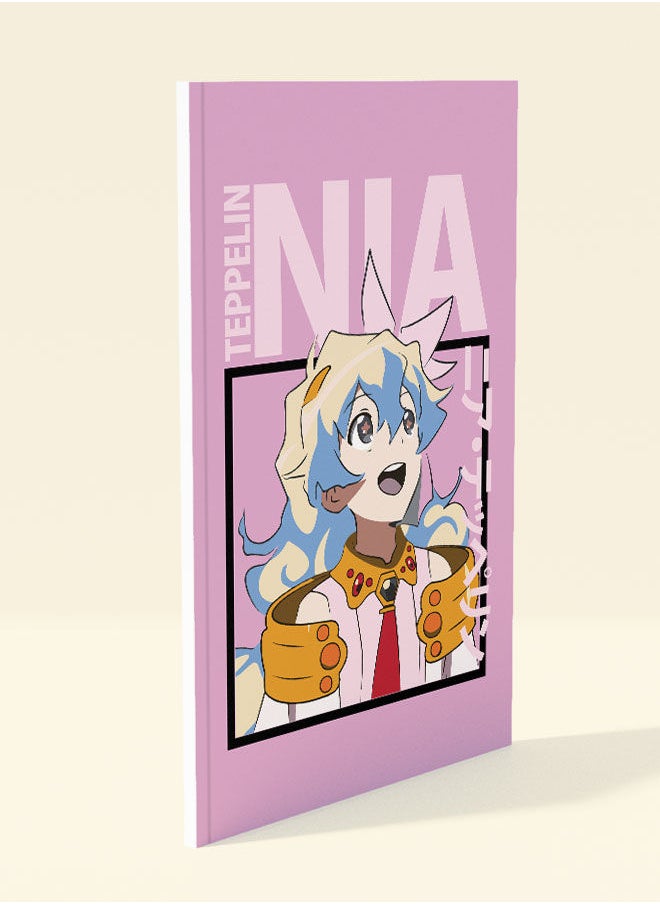 LIT - Gurren Lagann A5 Notebook Nia Teppelin A5 Size Soft Bind Notebook Gurren Lagann Soft Bind Notebook Tepperin Waifu Anime-Tengen Toppa Gurren Lagann - Image 1