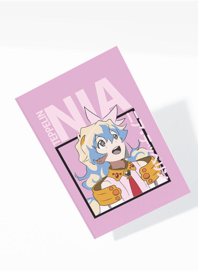 LIT - Gurren Lagann A5 Notebook Nia Teppelin A5 Size Soft Bind Notebook Gurren Lagann Soft Bind Notebook Tepperin Waifu Anime-Tengen Toppa Gurren Lagann - Image 1