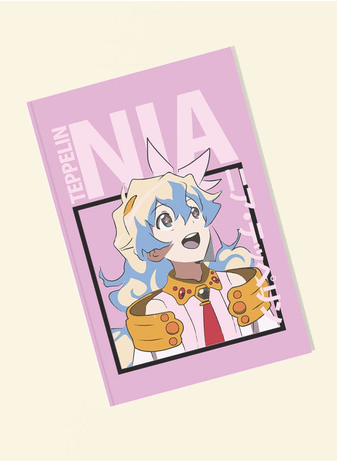 LIT - Gurren Lagann A5 Notebook Nia Teppelin A5 Size Soft Bind Notebook Gurren Lagann Soft Bind Notebook Tepperin Waifu Anime-Tengen Toppa Gurren Lagann - Image 1