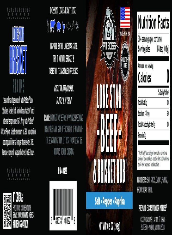 Pit Boss Lone Star Beef Brisket Rub | Salt Pepper Paprika Blend | Gluten Free, Preservative Free, No MSG, No Artificial Flavors - Image 2