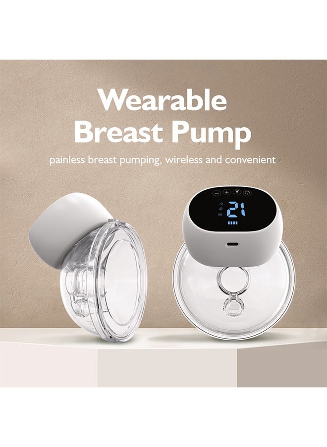 DOMUIK Electric Wearable Breast Pump Low Noise & Hands-Free Anti-Overflow Breast Pump with 3 Modes 9 Levels, Pouring Easy Rechargeable Single Milk Extractor with Massage Milk Extractor Mode-24mm  - Image 5
