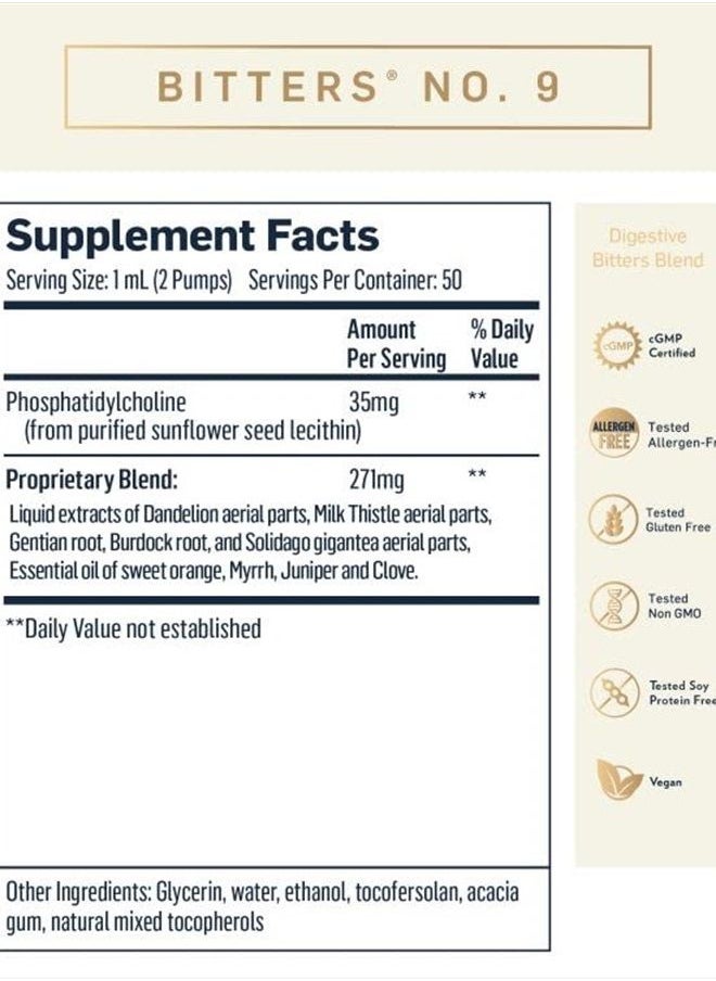 Dr. Shade's Bitters No. 9 - 'Digestive' Bitters - Fast Acting Liposomal Bitter Herbs with Advanced Delivery to Support Liver Detox, Kidney + Gut Health (1.7oz / 50ml) - pzsku/ZD55F73BFA8C8F6F4BC8BZ/45/_/1681139959/133cd40e-d774-4835-8df4-8ddc9ff9f34e