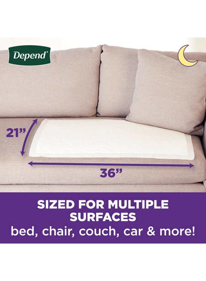 Depend Underpads, Disposable Incontinence Bed Pads for Adults, Slip Resistant, 36"x 21", 24 Count (2 Packs of 12) (Packaging May Vary) - Image 3