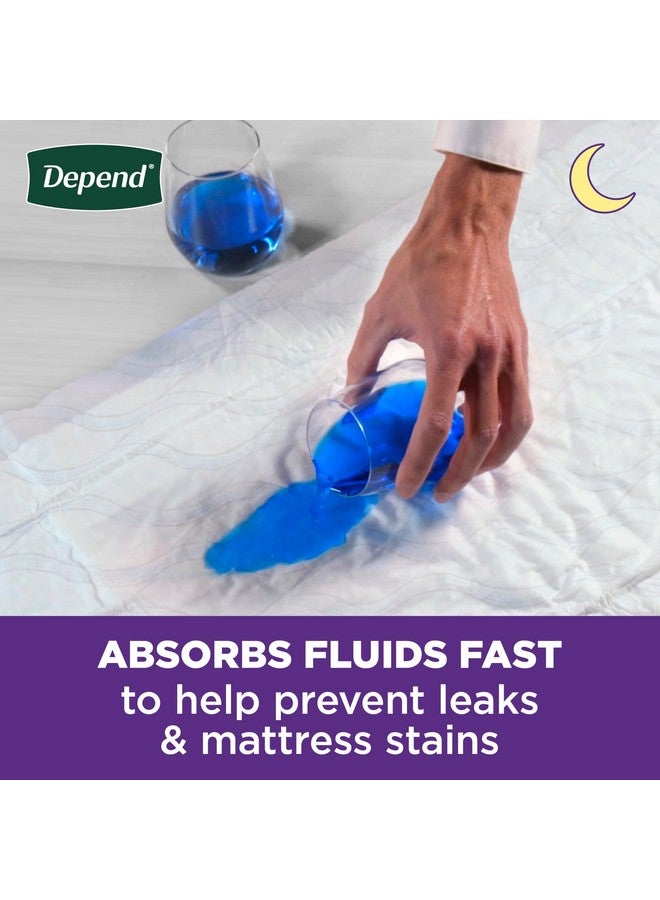 Depend Underpads, Disposable Incontinence Bed Pads for Adults, Slip Resistant, 36"x 21", 24 Count (2 Packs of 12) (Packaging May Vary) - Image 4