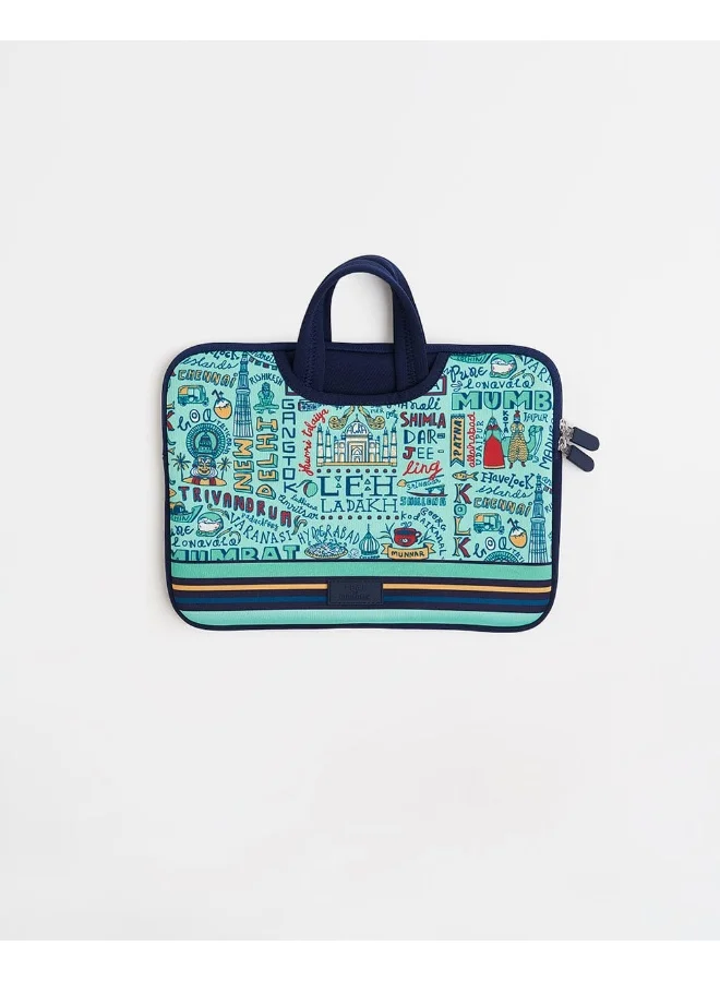 Teal By Chumbak Traveller Laptop Sleeve - 13Inch