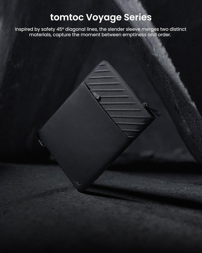 Tomtoc Voyage-A10 Laptop Sleeve (13 Inch), Black - Image 2
