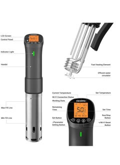 INKBIRD INKBIRD Culinary Sous Vide ISV-200W Wi-Fi Precision Cooker Immersion Circulator with Stainless Steel Components  - Image 4