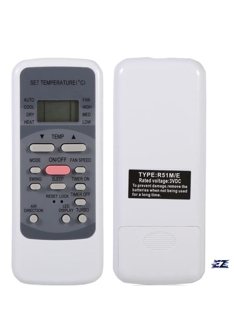 Universal Remote Control Replacement for Midea Air Conditioner (Type: R51M/E) - Easy to Use, No Setup Required, Fully Compatible, Battery Included