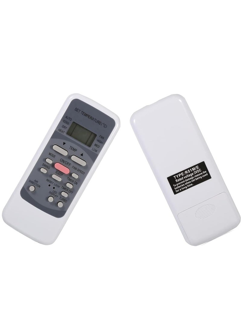 Universal Remote Control Replacement for Midea Air Conditioner (Type: R51M/E) - Easy to Use, No Setup Required, Fully Compatible, Battery Included
