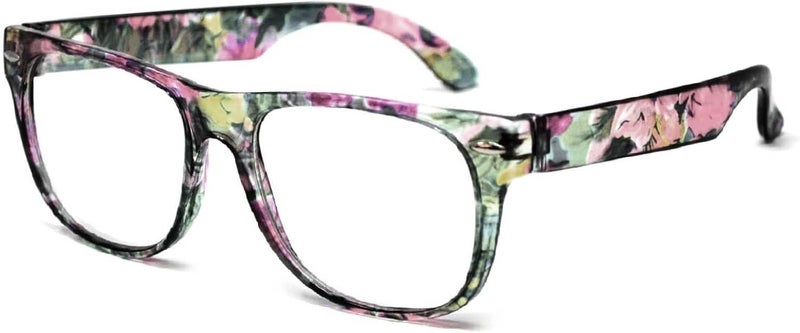 OWL Kids Clear Lens Glasses UV Protection for Children, Colorful Frames Fun Pretend Play Eyewear Non Prescription - Image 1