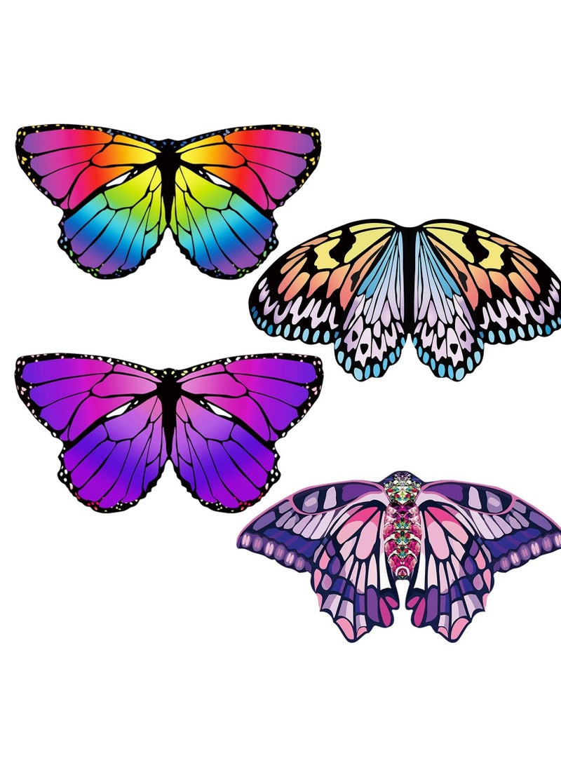 4 Pack Butterfly Costume, Kids Fairy Butterfly Wings, Toddler Dress Up Wings, Suitable for Birthday Party Favors Gifts - Image 1