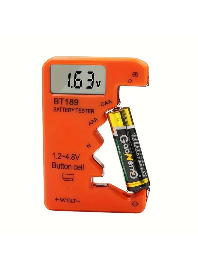 Gray Portable Digital Battery Tester LCD Display Easy to Use Industrial Grade - Image 2