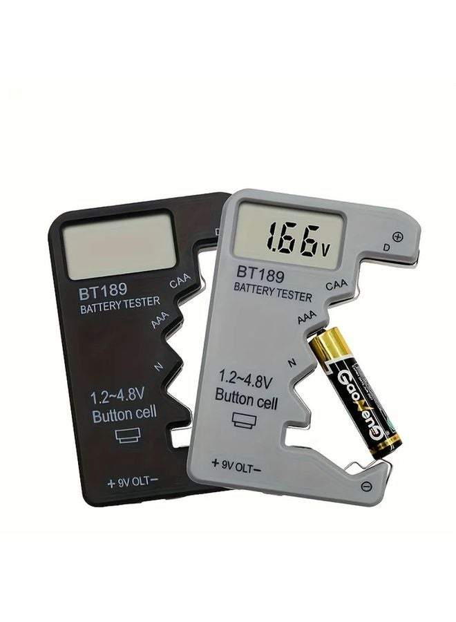 Gray Portable Digital Battery Tester LCD Display Easy to Use Industrial Grade - Image 3