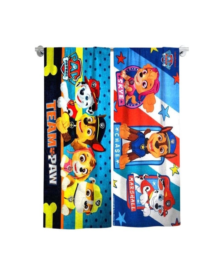 Athom Living Paw Patrol Themed Kids Bath Towel 60x120cm, 350 GSM, Soft & Absorbent, Multicolor, Perfect for Boys and Girls, Fun & Vibrant Design, Pack of 2 - Image 2