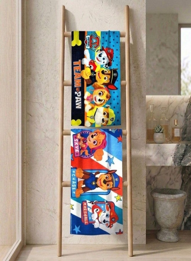 Athom Living Paw Patrol Themed Kids Bath Towel 60x120cm, 350 GSM, Soft & Absorbent, Multicolor, Perfect for Boys and Girls, Fun & Vibrant Design, Pack of 2 - Image 3