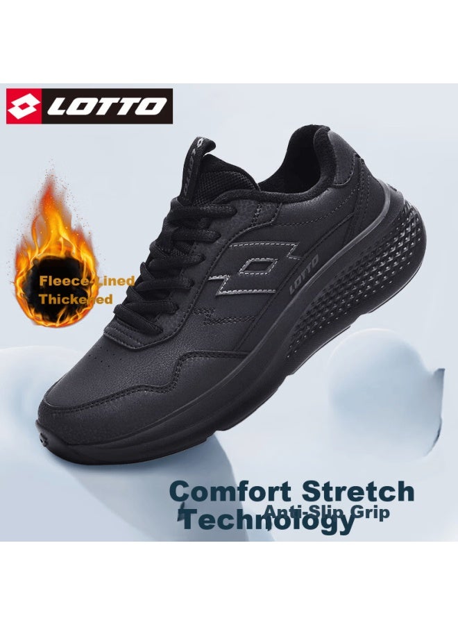 Lotto Men's Winter Casual Shoes Fleece Lined Warm Running Shoes Cushioned Rebound Sports Shoes 8837m Black Size 40 - Image 3