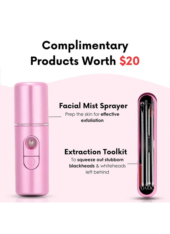VogueNow - Skin Scrubber Face Spatula Gift Set Of 3Deep Cleansing Blackhead Removerfacial Mist Sprayer & Extraction Toolkitultrasonic Skin Scrubber With Serum Infuserchristmas Gift Sets 2023 - Image 1