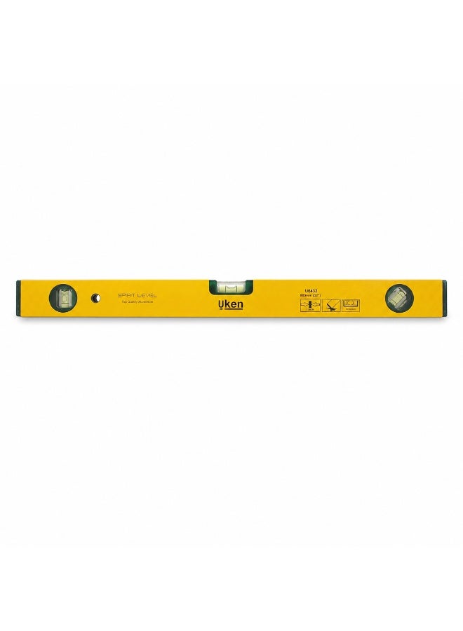 أوكن Uken Spirit Level 800 مم / 32 بوصة أداة مستوى الفقاعات المغناطيسية، مستوى قياس عالي التحمل باللون الأصفر للبناء والنجارة والسباكة وأعمال البلاط والأعمال اليدوية - Image 1