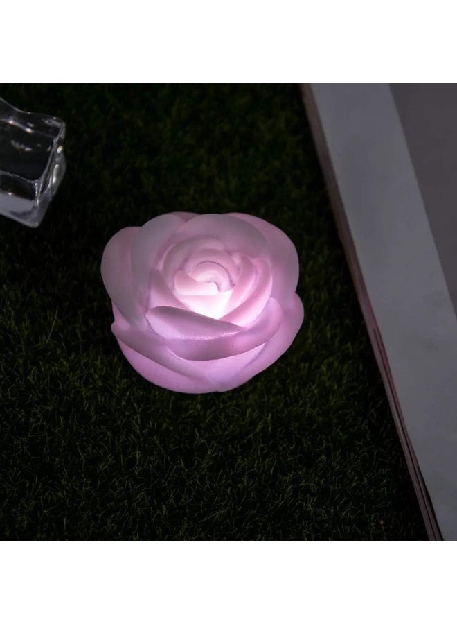 6Pcs Romantic Changing LED Flickering illumination Rose Flower Candle Night Light Home Decoration Lights - Image 5