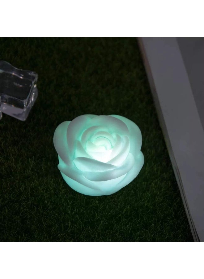 6Pcs Romantic Changing LED Flickering illumination Rose Flower Candle Night Light Home Decoration Lights - Image 4