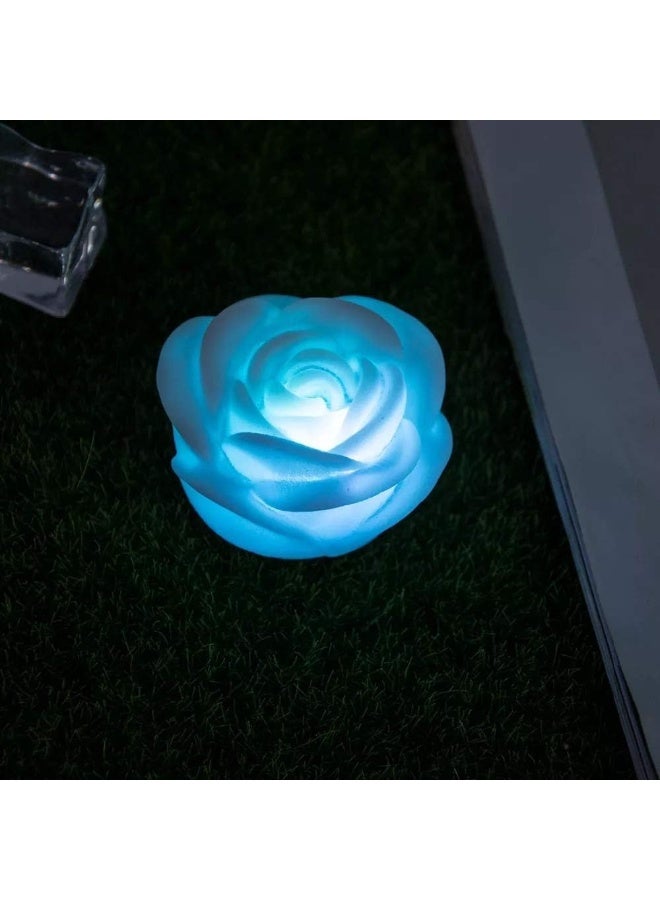 6Pcs Romantic Changing LED Flickering illumination Rose Flower Candle Night Light Home Decoration Lights - Image 2