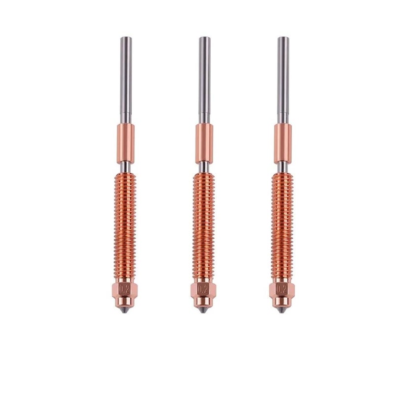 كرياليتي K2 K2 بلس K2 برو طابعة ثلاثية الأبعاد مجموعة فوهة 3 قطع مطلية بالنيكل 0.8 مم جميع معدنية إكسسوارات هوت إند سريعة الاستبدال - Image 2