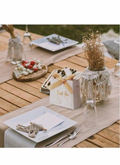 Y&D Thank You Gift Bags Boxes, Party Favor Small Treat Boxes with Grey Bow Ribbon, Paper Bulk for Wedding Baby Shower Business Supplies Marble Pattern 30Pcs  - Image 2