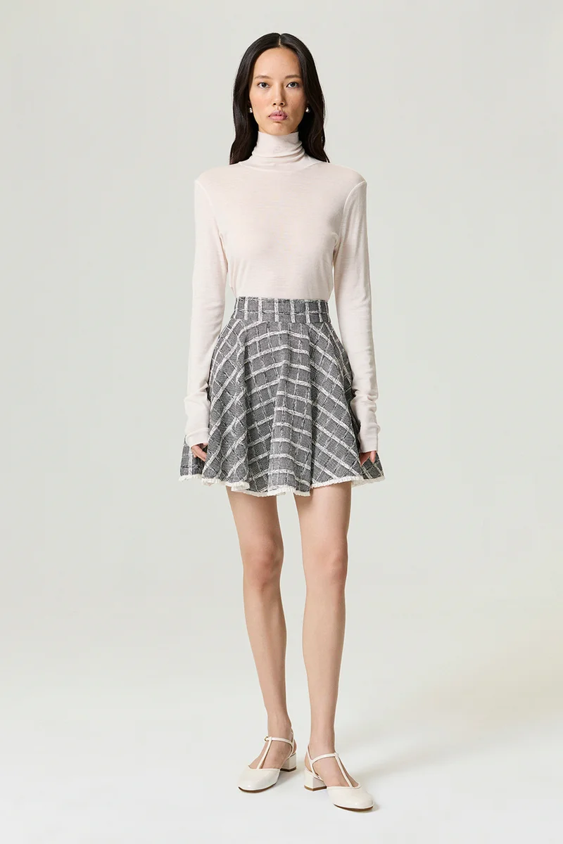 Ruffled Hem Mini Skirt