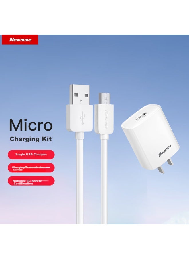 Newmine 1-meter Android Charging Kit, 5v/2a Fast Power Adapter - Image 1