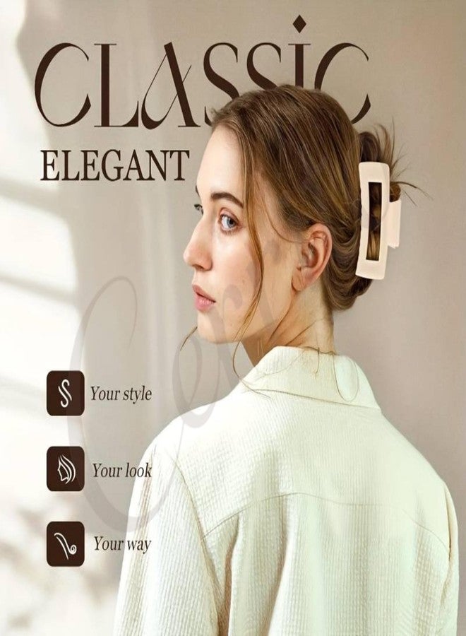 Cerrito Hair Claw Clips for Women Girls - 3 Pcs Large Strong Hold Clamps for Thick Thin Hair, Matte Nonslip Jaw Clips, Neutral Butterfly Claw, Styling, Hair Accessories, Ponytail Holder, Multicolor - Image 5