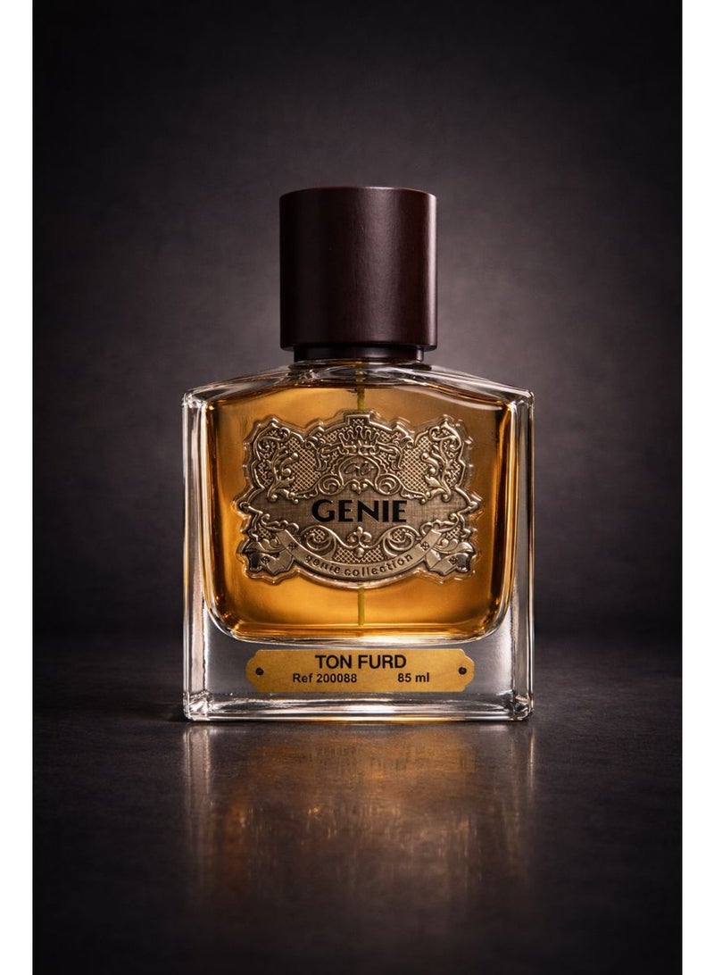 Genie Collection Luxury Perfume for Men Genie Collection Ton Furd Ombré Leather No. 0088 85ml | Leather Perfume for Men with Leather, Woody, Aquatic and White Floral Notes | Best Perfume for Men with a Free 5ml Travel Spray - Image 4