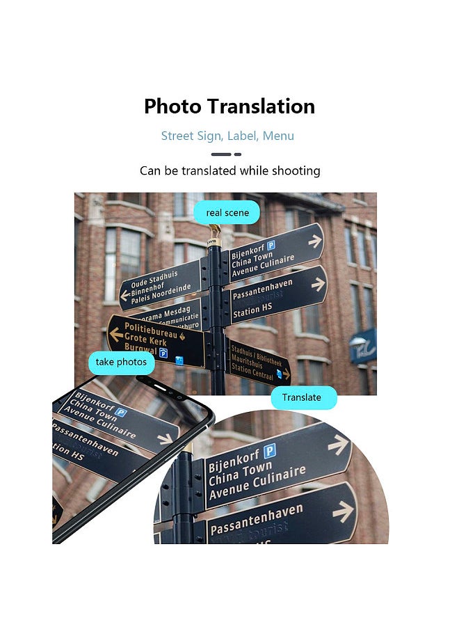 Generic - Intelligent Language Translator Tempered Glass Shell BT 4.2 70+ Languages Ultra Long Standby Chat & Dating & Text Translation - Image 1