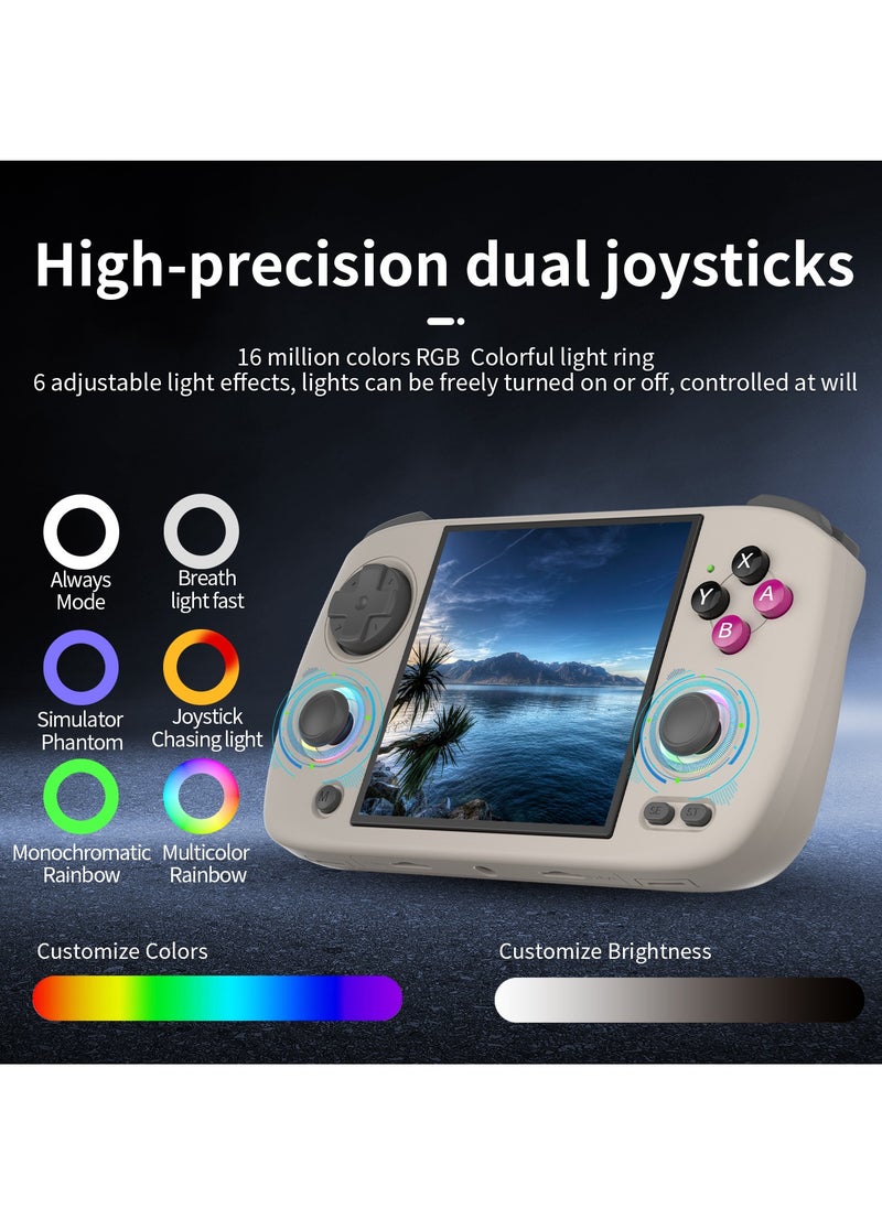 RG CubeXX Handheld Game Console H700 quad-core ARM 3.95-inch IPS screen 3800Mah WIFI Bluetooth Retro Video Players(Grey 32+128G)
