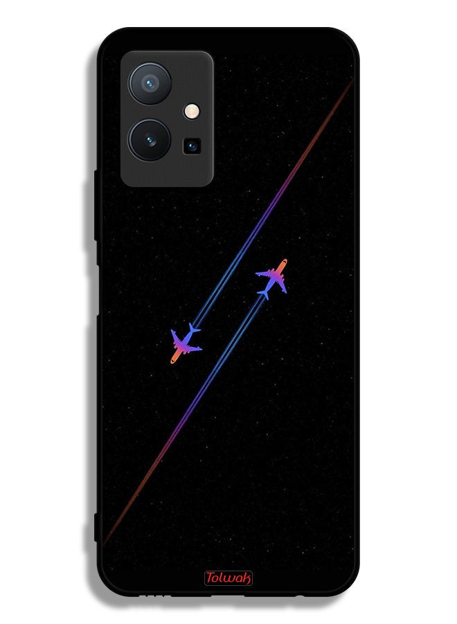 Tolwak Vivo Y75 5G Protective Case Cover Airplanes Art - Image 2